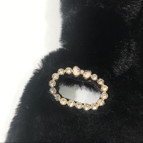 FREE PEOPLE iPhone 6/6S/7/8/SE2 Black Fur Floppy Bunny Ears Cute Phone C… - Picture 5 of 8